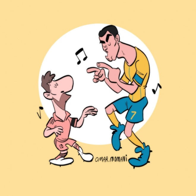 Biếm họa 24h: Messi hẹn Ronaldo nhảy múa với trái bóng - Ảnh 2.
