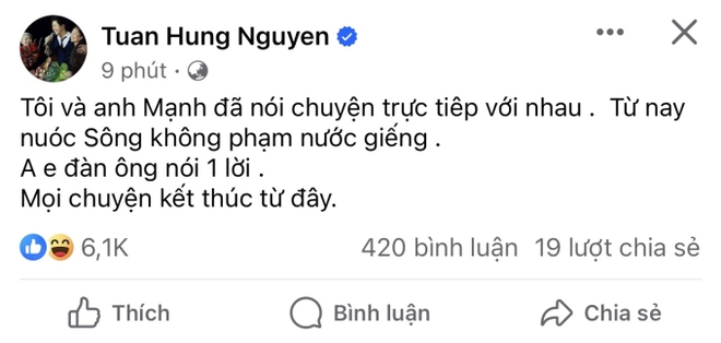 Tuấn Hưng đăng đàn tuyên bố nước sông không phạm nước giếng với Duy Mạnh sau khi bị dạy dỗ chuyện gia đình - Ảnh 3.