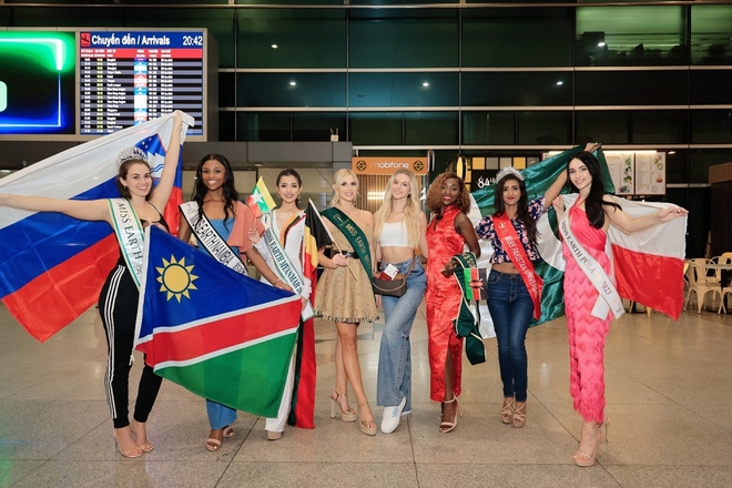 Dàn thí sinh Miss Earth 2023 diện áo dài khi đến Việt Nam - Ảnh 6.