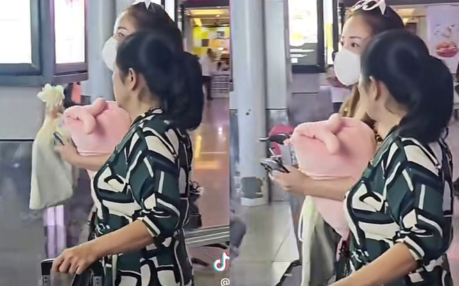 Team qua đường bắt gặp Puka và Gin Tuấn Kiệt ở sân bay, lộ chi tiết thể hiện quan hệ mẹ chồng - nàng dâu - Ảnh 2.