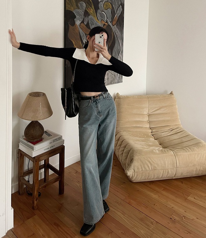 Quần jeans ống rộng đang dẫn đầu xu hướng v&agrave; 10 c&aacute;ch diện chuẩn s&agrave;nh điệu - Ảnh 6.