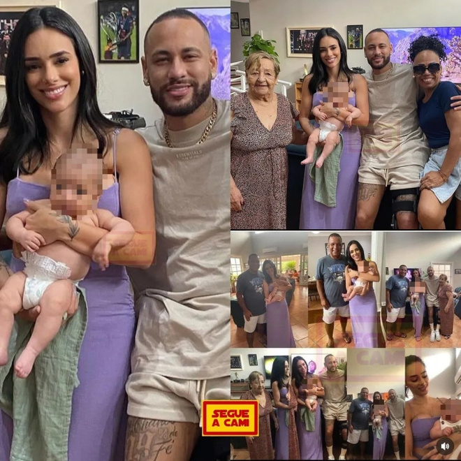 Ao anunciar a separação de Neymar, a modelo ainda sorriu e apareceu ao lado da família do ex-namorado – Foto 1.