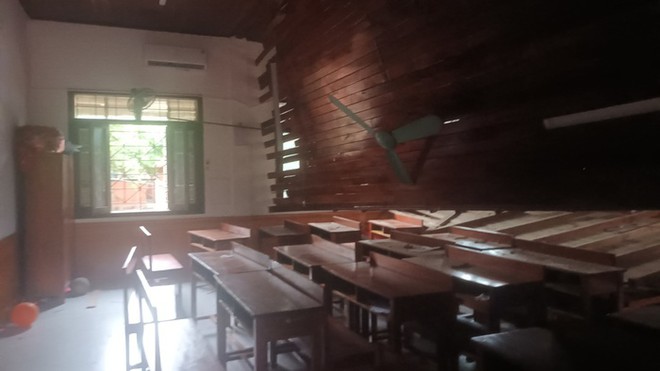 Nghệ An: Sập trần lớp học khiến nhiều học sinh bị thương - Ảnh 3.