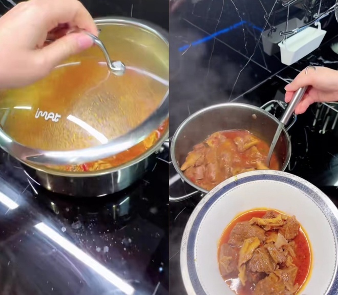 &ldquo;Soi&rdquo; bếp nh&agrave; Shark B&igrave;nh - Phương Oanh: Sang xịn như nh&agrave; h&agrave;ng, ch&eacute;n đĩa nhiều đến mức chụp ảnh kh&ocirc;ng tr&ugrave;ng lặp - Ảnh 7.