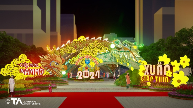 Rồng dài hơn 100m sẽ xuất hiện trên Đường hoa Nguyễn Huệ Tết 2024 - Ảnh 2.