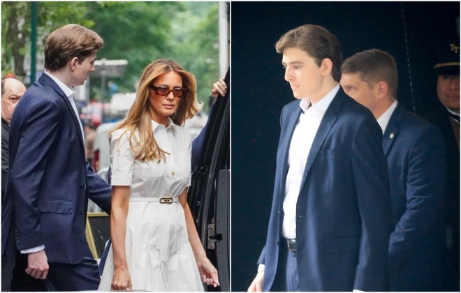 Hoàng tử Nhà Trắng Barron Trump hiếm hoi xuất hiện sau thời gian dài, chụp vội một bức cũng flex được chiều cao cùng thần thái ngút ngàn - Ảnh 2.