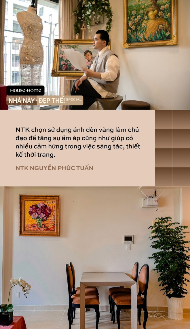 Bên trong căn hộ 5 tỷ của NTK Nguyễn Phúc Tuấn: Đồ decor xách tay từ Pháp, không gian hệt như triển lãm với toàn tranh tự vẽ - Ảnh 7.