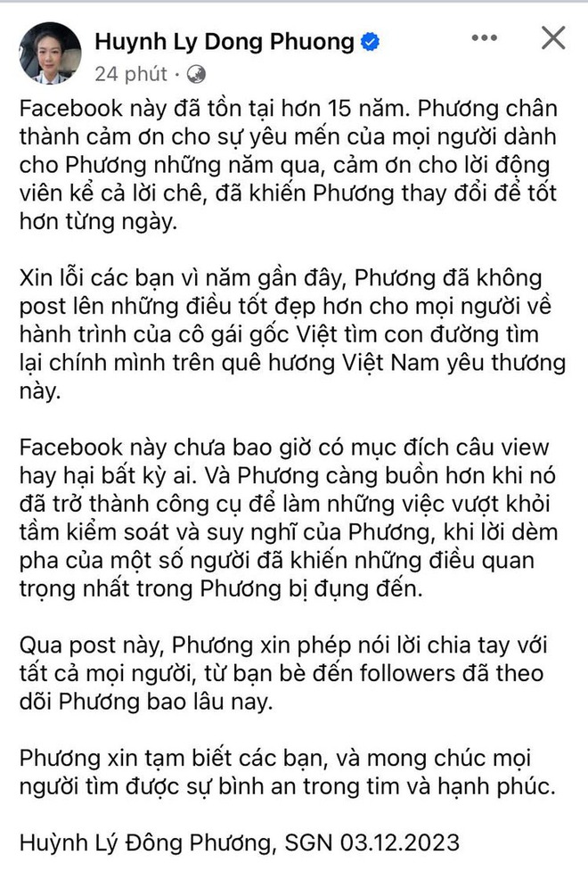 Nữ cơ trưởng Huỳnh Lý Đông Phương tuyên bố chia tay mọi người, hé lộ chi tiết bất ổn khiến fan lo lắng - Ảnh 4.