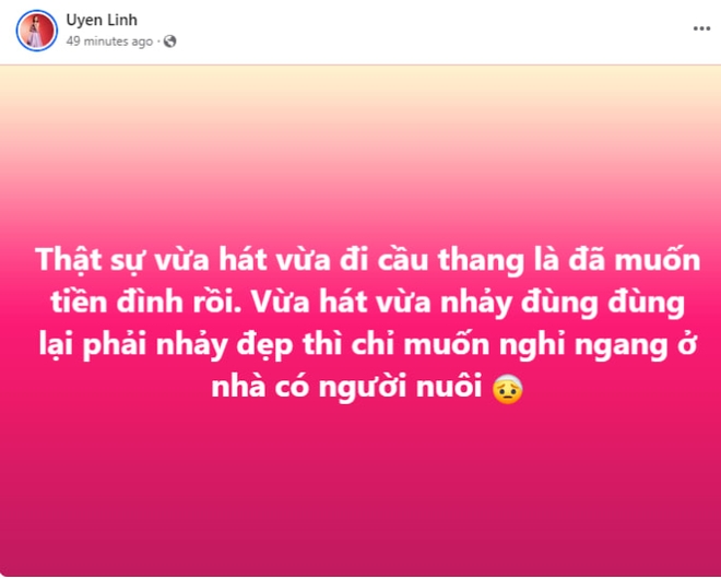 Tham gia Chị Đẹp phải vừa hát vừa nhảy mệt quá, Uyên Linh muốn nghỉ ngang? - Ảnh 1.