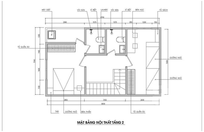 Thiết kế nhà ống 43m² cho gia đình 5 người - Ảnh 2.