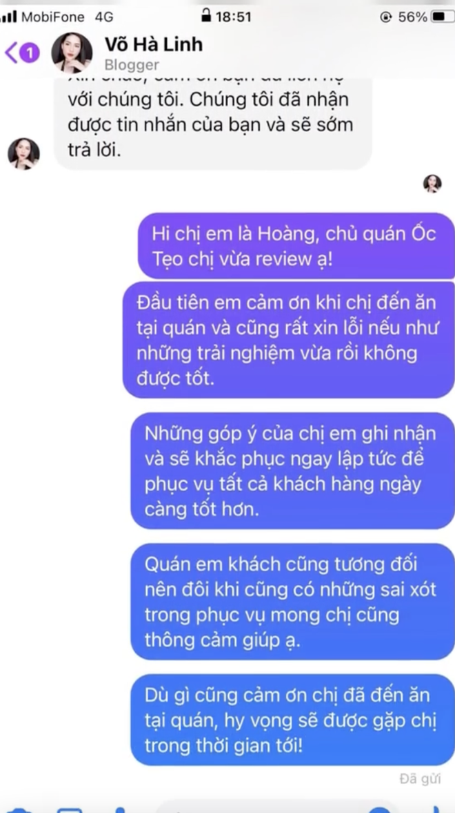 Sau màn phàn nàn bát đũa bẩn cực gắt của chiến thần Hà Linh, quán ốc nổi tiếng tại Huế đã đăng tâm thư xin lỗi - Ảnh 6.