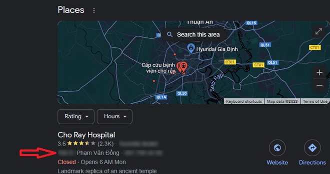 Bức xúc vì tìm kiếm Bệnh viện Chợ Rẫy trên Google nhưng kết quả hiện ra lại là showroom xe hơi - Ảnh 3.