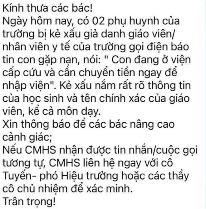 Chi&ecirc;u lừa con đang cấp cứu, chuyển tiền gấp xuất hiện tại H&agrave; Nội - Ảnh 1.