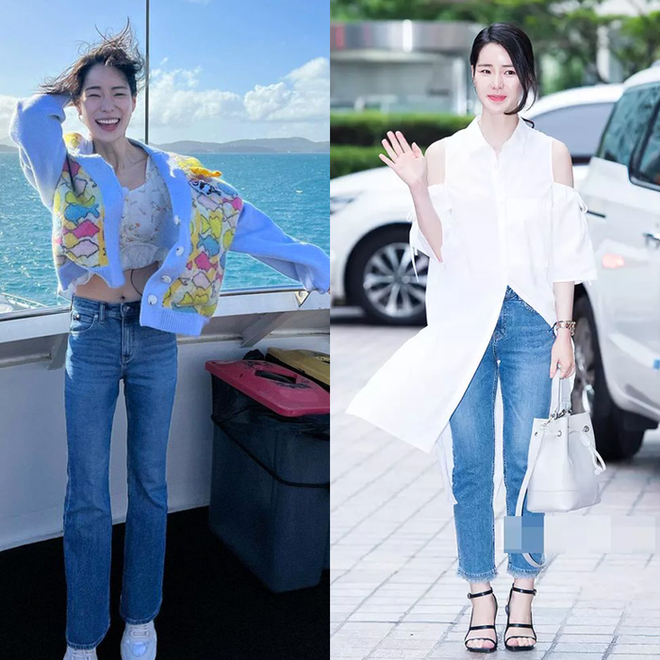 3 kiểu quần jeans ruột của Lim Ji Yeon, ai ch&acirc;n cong kh&ocirc;ng n&ecirc;n bỏ qua - Ảnh 2.