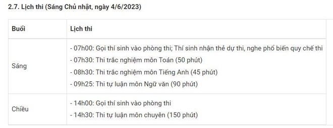 Lịch thi vào lớp 10 các trường THPT thuộc khối Đại học Quốc gia Hà Nội - Ảnh 3.