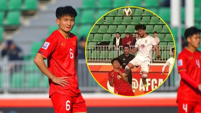 Cầu thủ Iran đạp vào ngực tiền vệ U20 Việt Nam khiến CĐV bức xúc - Ảnh 1.