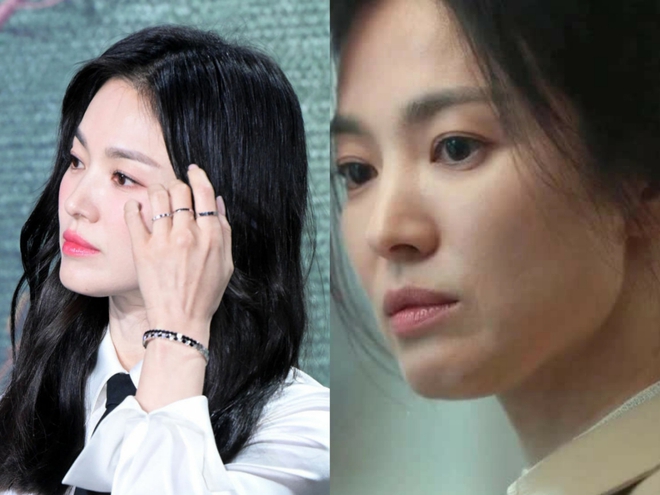 Da mặt Song Hye Kyo lão hoá đến mức bị chê thậm tệ trên phim nhưng lại lột xác nhẵn mịn ở họp báo, chính chủ nói gì? - Ảnh 4.