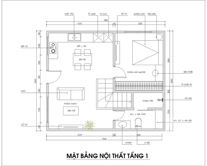 Thiết kế nhà tập thể 50m² ấn tượng với gam màu đen và gỗ - Ảnh 1.