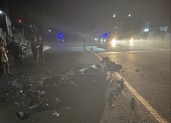 Va chạm xe máy khi không đội mũ bảo hiểm, hai thanh niên ở Gia Lai thiệt mạng - Ảnh 1.