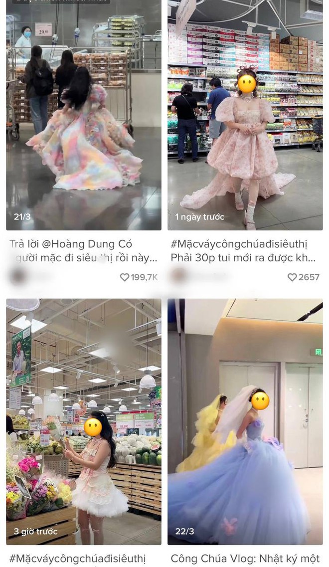 Đu trend mặc đầm công chúa đi siêu thị, cô gái hoảng hốt khi gặp sự cố bất ngờ đúng như cộng đồng mạng lo lắng bấy lâu nay - Ảnh 1.