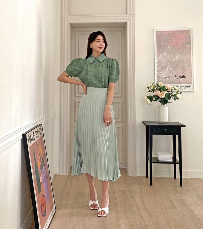 10 c&aacute;ch mặc ch&acirc;n v&aacute;y xếp ly trẻ trung v&agrave; thanh lịch - Ảnh 5.