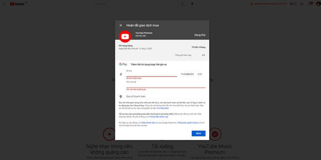 C&aacute;ch đăng k&yacute; YouTube Premium tại Việt Nam để c&oacute; gi&aacute; hời, được miễn ph&iacute; d&ugrave;ng thử - Ảnh 8.