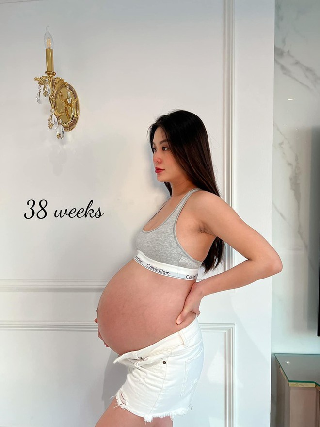 &Aacute; hậu Diễm Trang h&eacute; lộ h&agrave;nh tr&igrave;nh khi mang bầu đến l&uacute;c hạ sinh con thứ 2 - Ảnh 3.