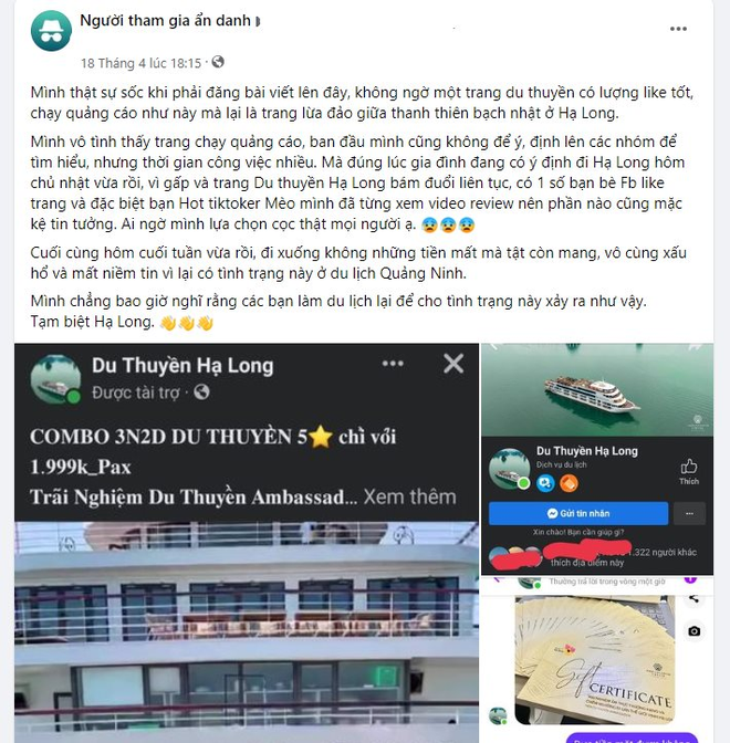 Tưởng được mua voucher nghỉ dưỡng du thuyền Hạ Long si&ecirc;u giảm gi&aacute;, vị kh&aacute;ch bị lừa với thủ đoạn cực đơn giản th&ocirc;ng qua t&agrave;i khoản ng&acirc;n h&agrave;ng - Ảnh 3.