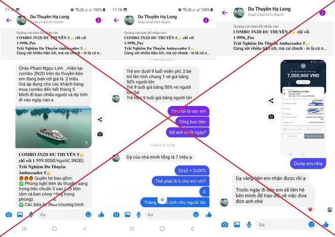 Tưởng được mua voucher nghỉ dưỡng du thuyền Hạ Long si&ecirc;u giảm gi&aacute;, vị kh&aacute;ch bị lừa với thủ đoạn cực đơn giản th&ocirc;ng qua t&agrave;i khoản ng&acirc;n h&agrave;ng - Ảnh 2.
