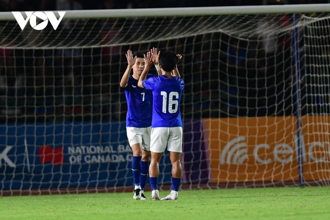 U22 Campuchia dẫn đầu bảng A sau lượt trận ra quân ở SEA Games 32 - Ảnh 8.