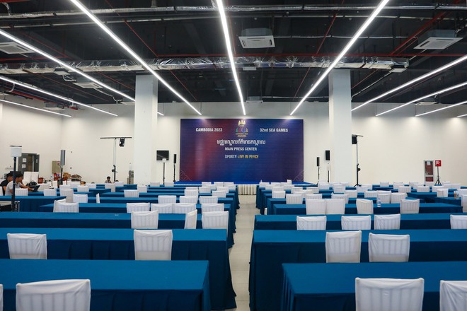 Kh&aacute;m ph&aacute; đại bản doanh d&agrave;nh cho giới truyền th&ocirc;ng tại SEA Games 32 - Ảnh 4.