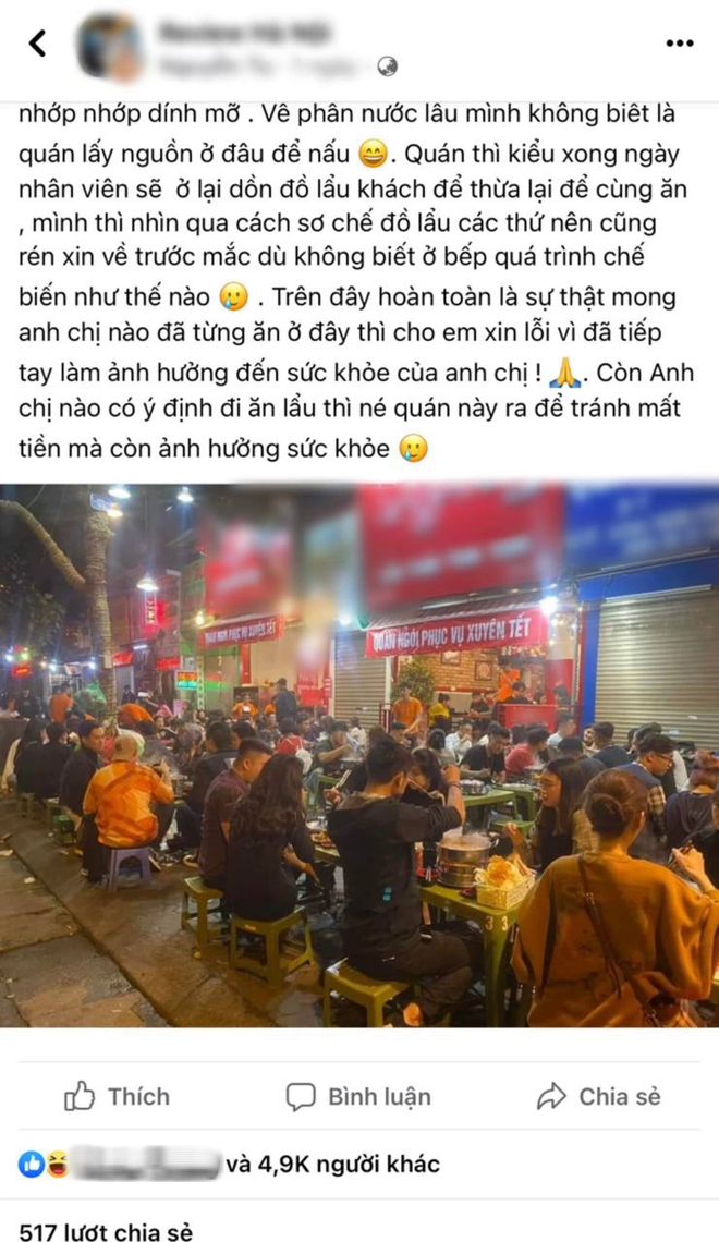 Bị nhân viên cũ tố quán quỵt lương, buôn bán không đảm bảo vệ sinh, chủ quán lẩu hot hit ở Hà Nội lên tiếng - Ảnh 1.