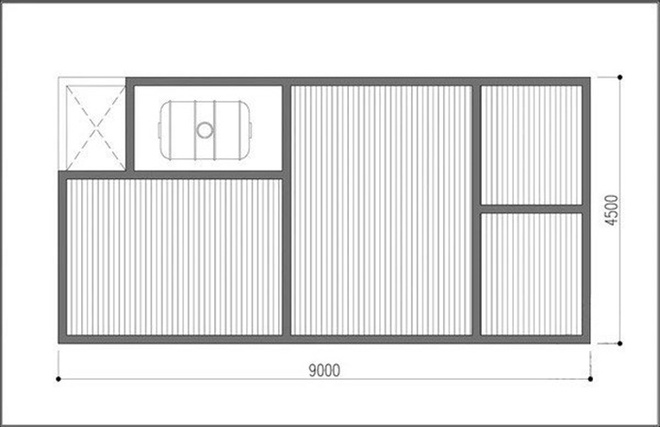Thiết kế nh&agrave; cấp 4 tối giản tr&ecirc;n mảnh đất 40m&sup2; - Ảnh 2.