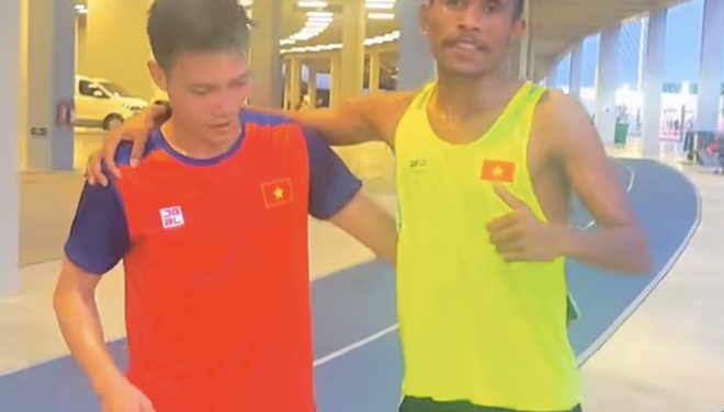 VĐV Việt Nam có hành động cực ấm áp với VĐV Timor Leste, không có ai bị bỏ lại phía sau ở SEA Games 32 - Ảnh 3.