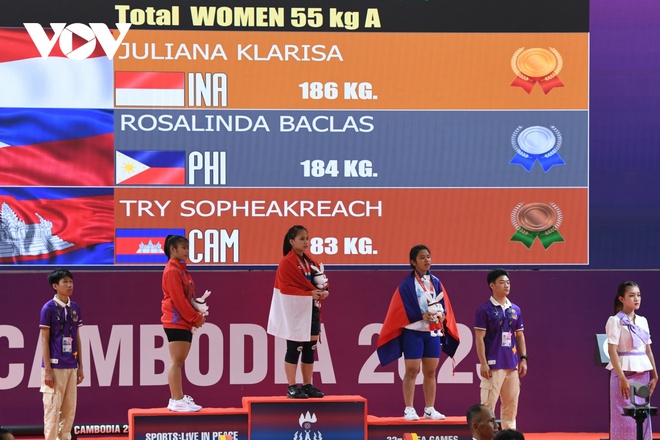 Đô cử Campuchia giành huy chương khó tin ở SEA Games 32 với mức tạ siêu nhẹ - Ảnh 11.