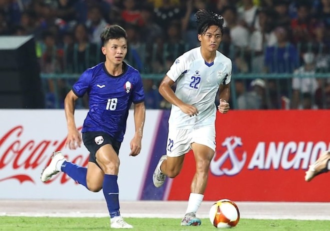 U22 Campuchia đánh rơi chiến thắng trước U22 Philippines ở phút bù giờ - Ảnh 1.