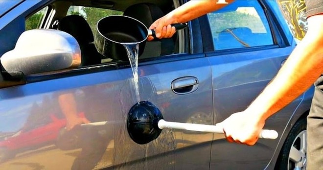 Những cách tự sửa vết móp trên ô tô đơn giản tại nhà