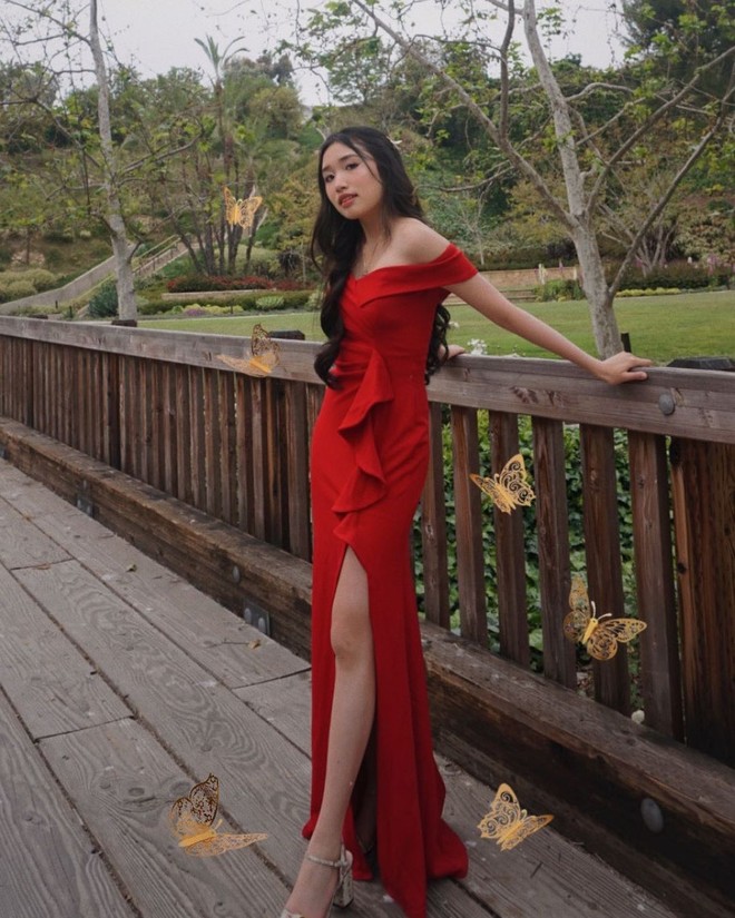 Jenny Huỳnh “lột xác” khi lên đồ đi prom - Ảnh 1.