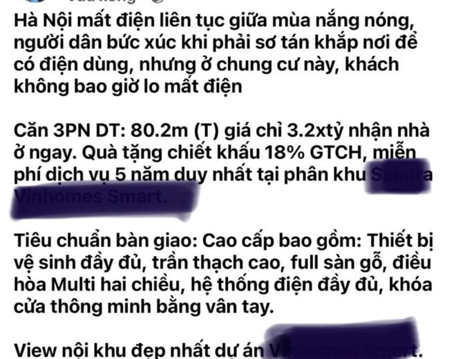 Hà Nội cắt điện triền miên, môi giới đua trend rao bán nhà không lo mất điện - Ảnh 1.