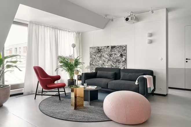 Căn hộ 42m&sup2; được thiết kế tinh tế với nội thất v&agrave; m&agrave;u sắc hiện đại - Ảnh 4.