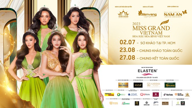 Miss Grand Vietnam 2023 tung hình hiệu chính thức, Thiên Ân thần thái cuốn hút bên dàn Á hậu - Ảnh 8.