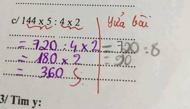 Bài Toán đang có đáp án đúng, người chấm sửa lại 1 dòng khiến dân tình tranh cãi - Ảnh 1.