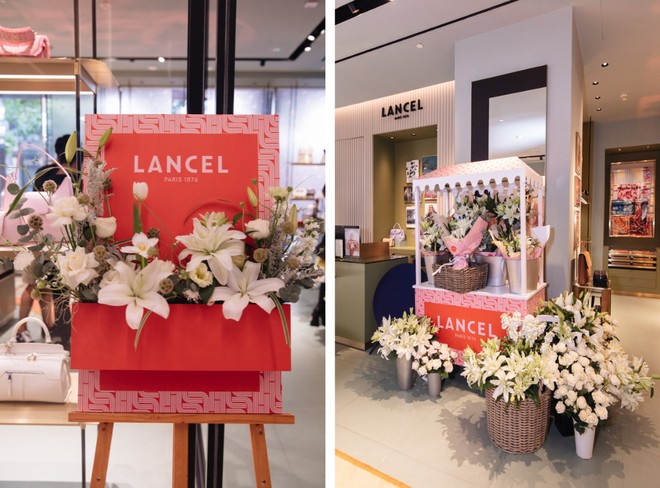Jun Vũ và Chloe Nguyễn chụp cùng hoa tươi và túi xinh, kỷ niệm 1 năm khai trương cửa hàng Lancel Saigon Centre - Ảnh 4.