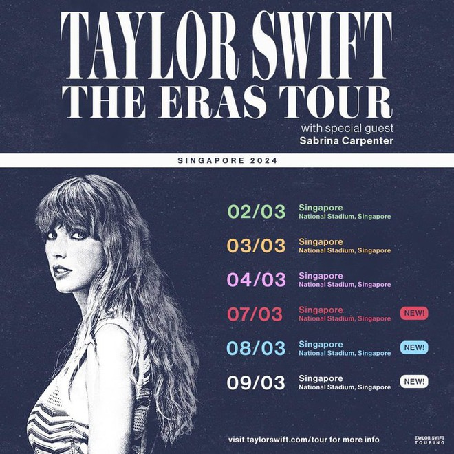 8 triệu lượt đăng ký mua vé, Taylor Swift mở thêm 3 đêm diễn ở Singapore - Ảnh 3.