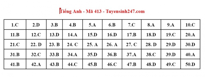 Cập nhật đ&aacute;p &aacute;n m&ocirc;n Tiếng Anh kỳ thi tốt nghiệp THPT 2023 - Ảnh 10.
