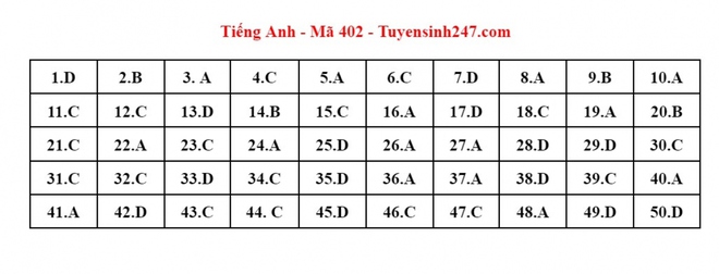Cập nhật đ&aacute;p &aacute;n m&ocirc;n Tiếng Anh kỳ thi tốt nghiệp THPT 2023 - Ảnh 19.