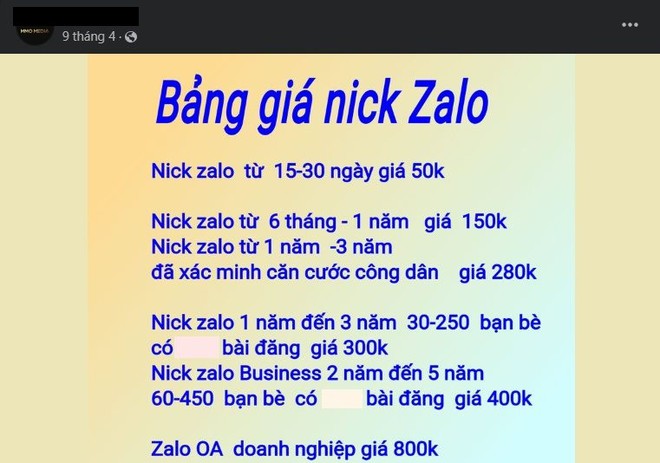 Hậu quả khôn lường khi bán tài khoản Zalo, TikTok, Twitter... với giá lên đến 800.000 đồng - Ảnh 3.