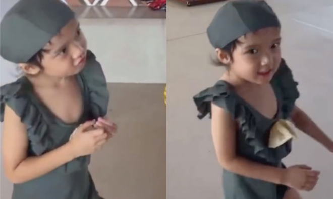 Con g&aacute;i Trường Giang g&acirc;y sốt khi lộ r&otilde; gương mặt v&agrave; biểu cảm đ&aacute;ng y&ecirc;u - Ảnh 3.