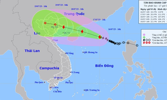 Bão số 1 giật cấp 14, hướng vào Quảng Ninh - Thái Bình - Ảnh 1.