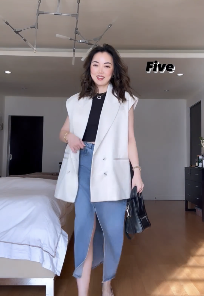 7 set đồ hack eo thon d&aacute;ng chuẩn từ ch&acirc;n v&aacute;y denim d&agrave;nh cho c&ocirc; n&agrave;ng đầy đặn - Ảnh 9.